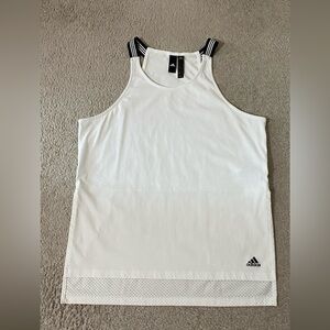Adidas women’s white large tank top